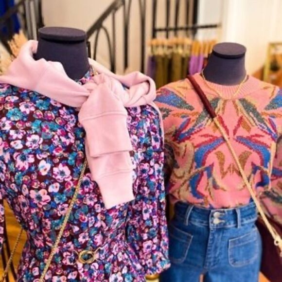 Suncoo Pandor Sweater Pull Pandor-Pink and Gold Parisian sweater - Picture 7 of 16